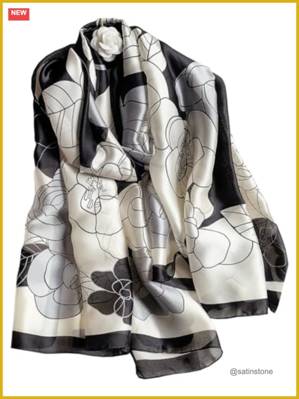 Long Silk Scarf Shawl Wrap Evening Dressy Fashion Lightweight